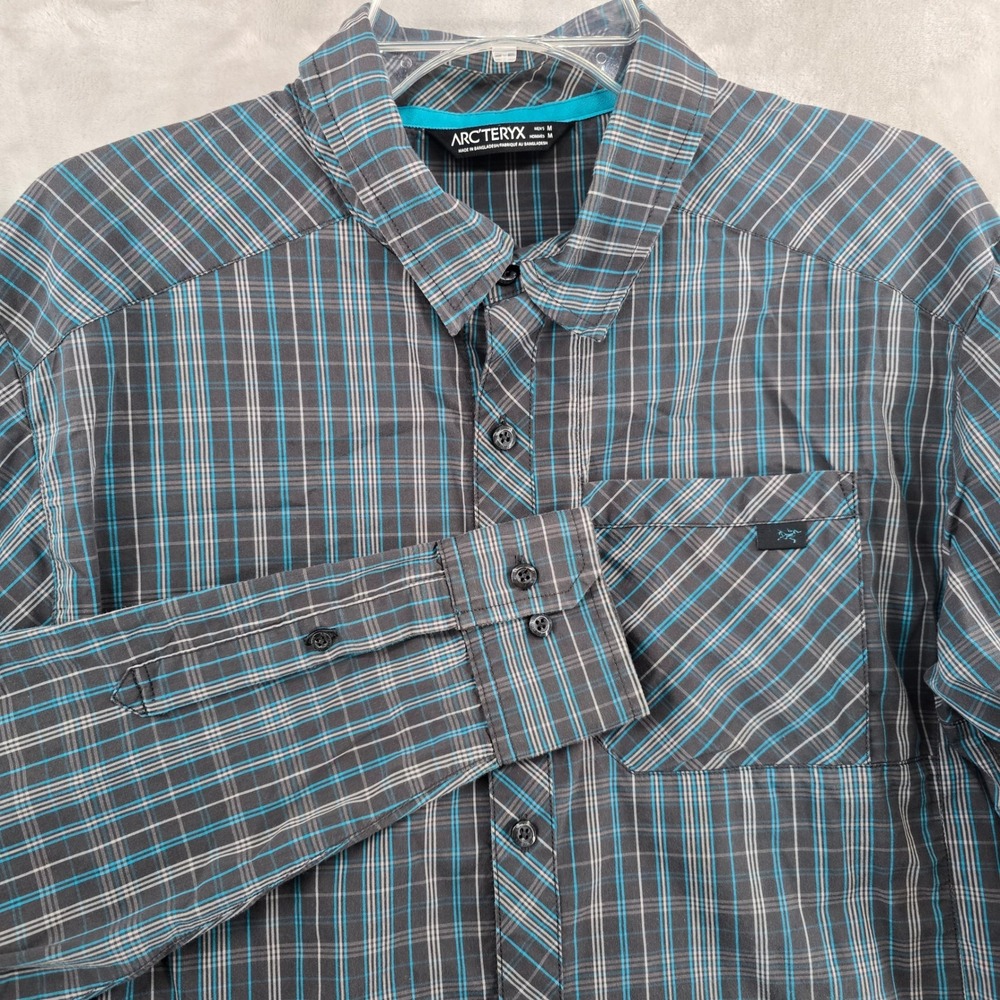 Arc'teryx PeakLine‎ Size Medium Button Up Shirt Plaid Long Sleeve Performance